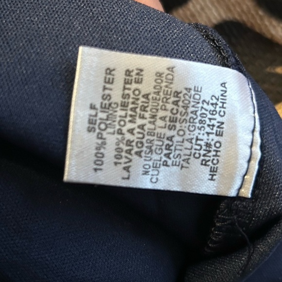 She and Sky Navy blue dress with white stripes size L pre loved - Picture 7 of 7